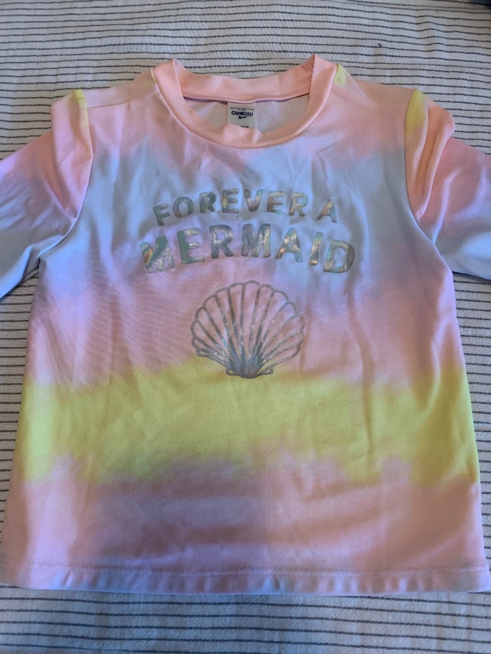 OshKosh B’gosh Forever a Mermaid Rash Guard Swim Top | 6/6X